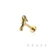 CZ SEA HORSE TOP THREADLESS (PUSH IN) 316L SURGICAL STEEL LABRET SET